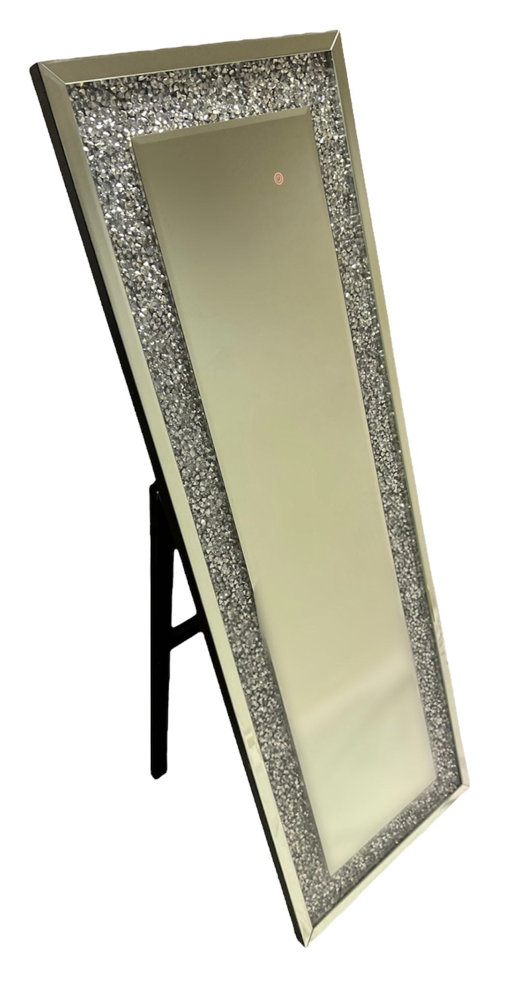 LED Floor Standing Crushed Diamond Rectangle Mirror 55 x 160cm