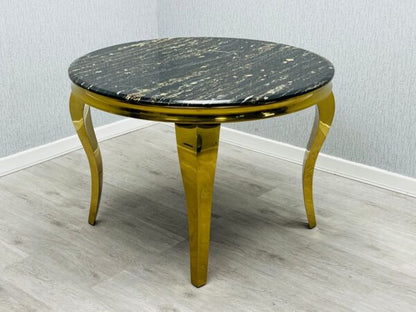 Sofia Black & Gold Dining Table – All Sizes