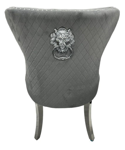 Mayfair Chair (Lion Knocker/Chrome Legs) (3 Colours)