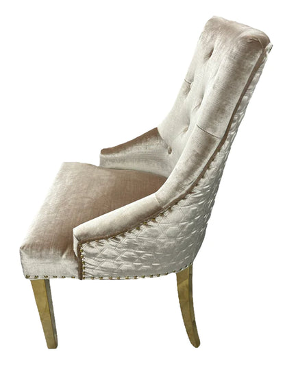 Roma Dining Chair (Lion Knocker/Gold Legs) (2 Colours)