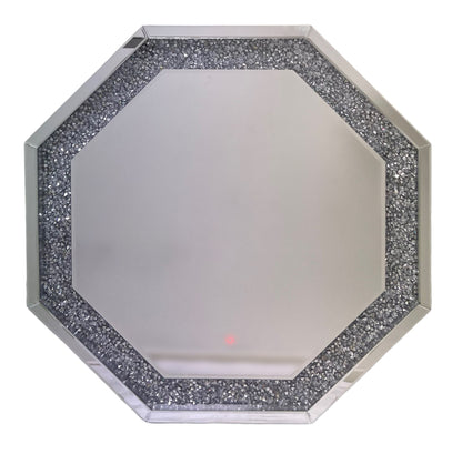 LED Crushed Diamond Octagon Mirror 85 x 85cm