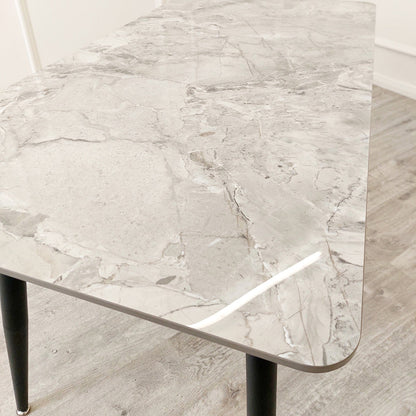 Louis Dining Table Gold with Glass/Sintered Stone Or Marble Top (All Colours) 1.5M