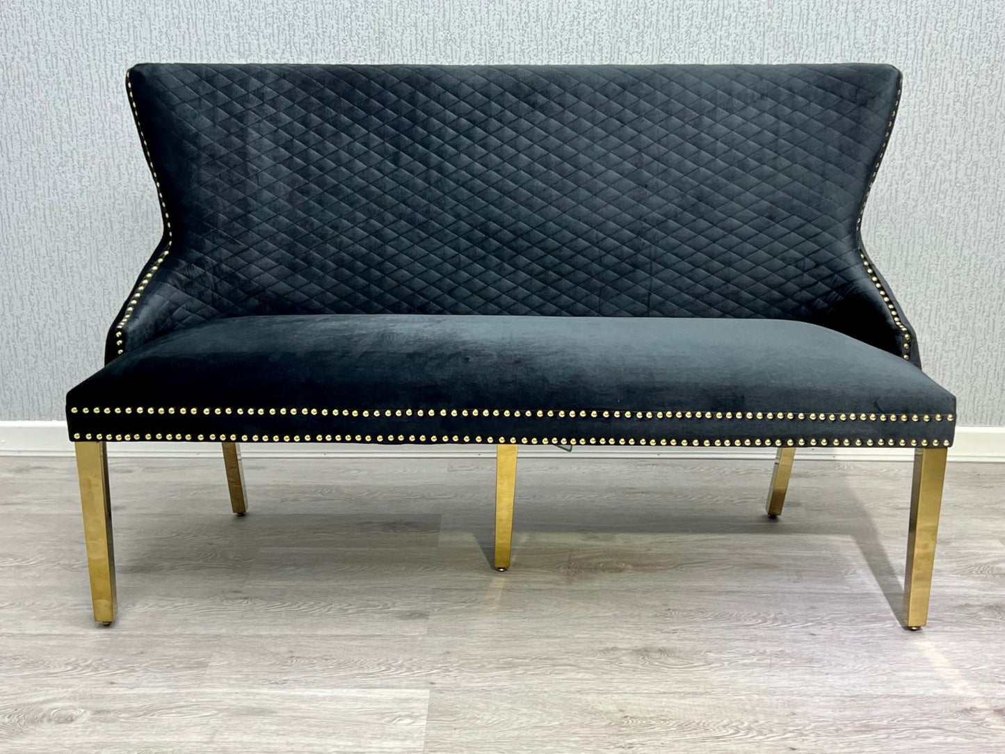 Victoria Black Gold Luxury Bench