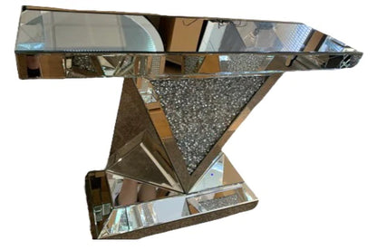 Roma Crushed Diamond V Console Table