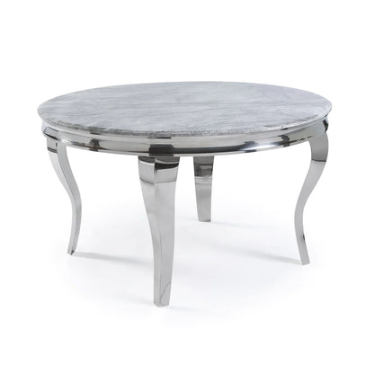 Louis Dining Table in Chrome 1.3M Round (All Colours)