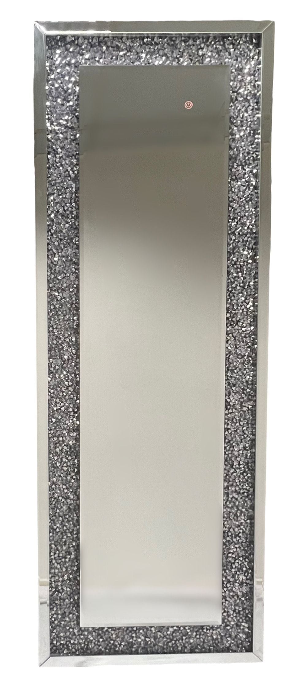 LED Floor Standing Crushed Diamond Rectangle Mirror 55 x 160cm